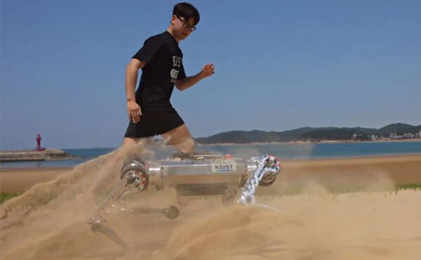 سگ رباتیکی که روی شن ها راه می رود